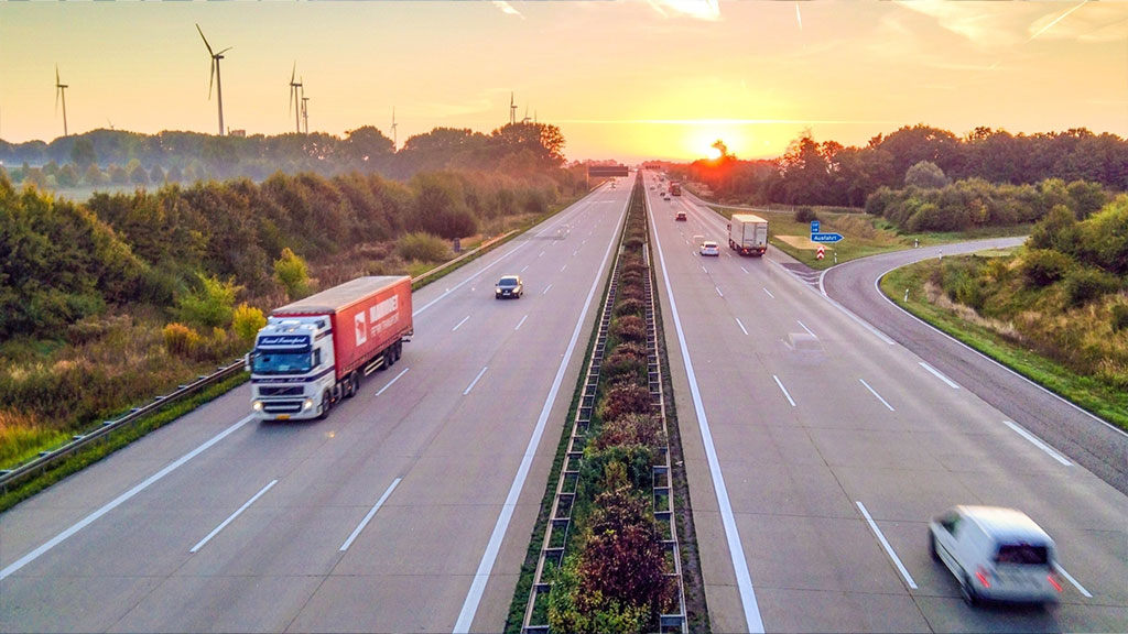 Stockfoto Autobahn Richtung Schweiz