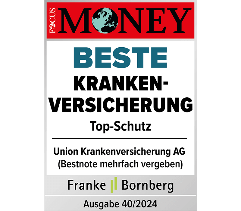 2024: Die private Krankenversicherung GesundheitVARIO wurde mit der Gesamtbewertung 